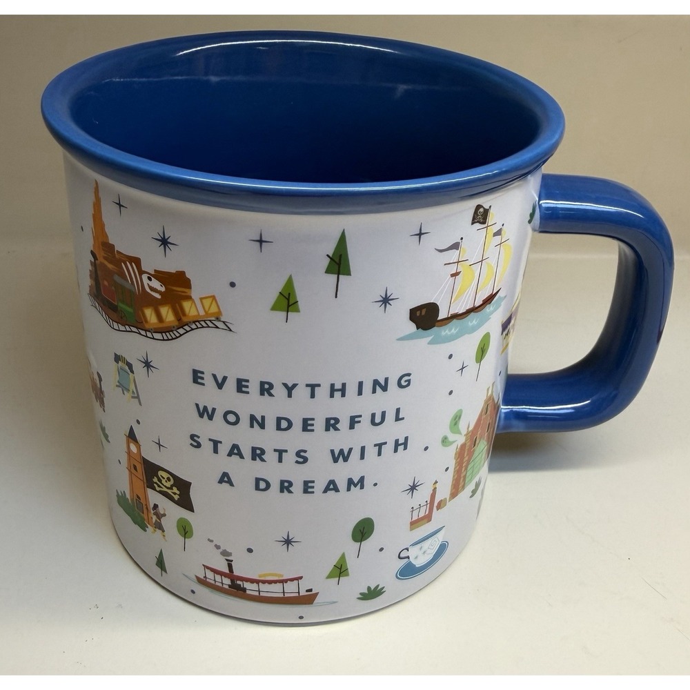 Walt Disney World 50th Anniversary Magic Kingdom Attractions Mug Hallmark 4"